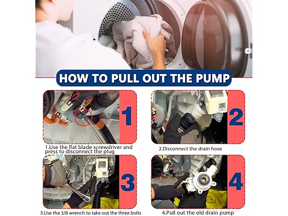 Surqia  Hotpoint GE Washer Drain Pump