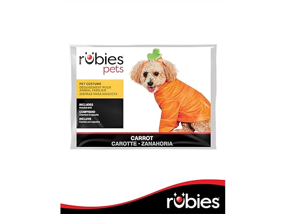 Rubies Carrot Pet Costume for Dogs or Cats, Medium