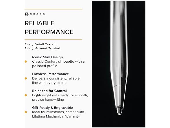 Cross Classic Century Ballpoint Pen, Multiple Colors, Black Ink