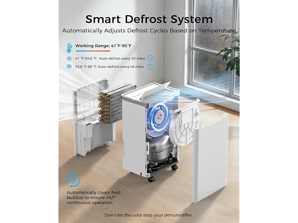 HOPSEN Dehumidifier with Drain Hose