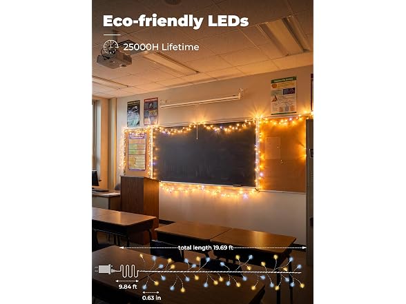 SmartDawn Fairy Lights Plug in 200-LED