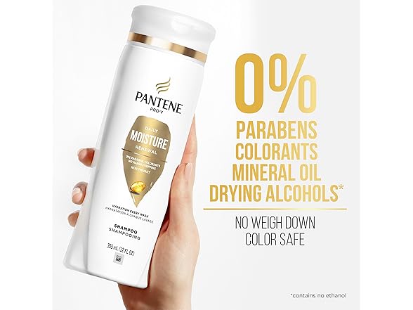 Pantene PRO-V Daily Moisture Renewal Shampoo, 12 oz
