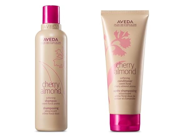 Aveda Cherry Almond Softening Shampoo 8.5 oz, Conditioner, 6.7 oz SET