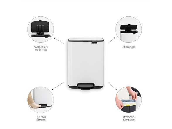 Brabantia Bo XS Step-On Trash Can | 1.1 Gal / 4L