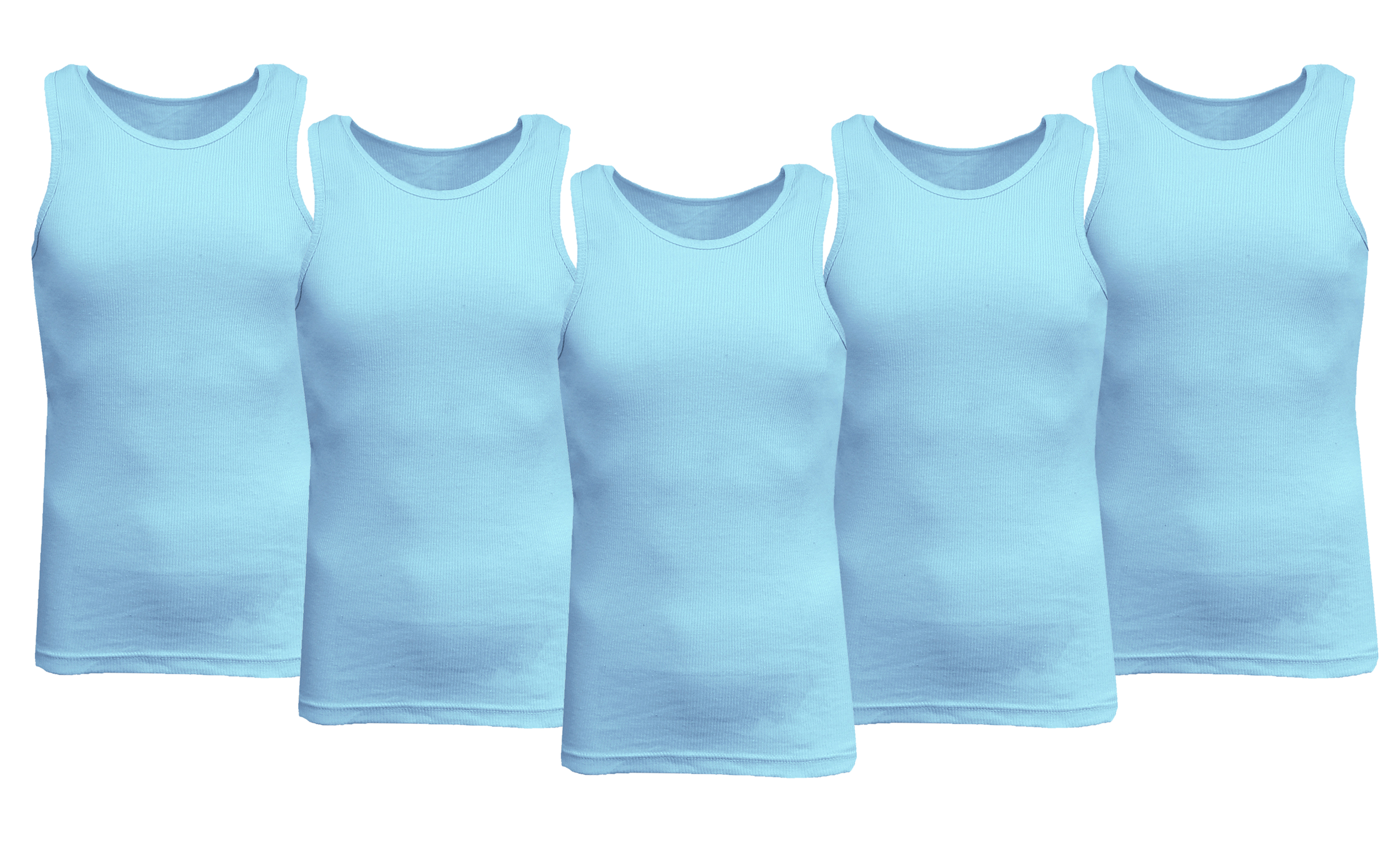 3 or 5PK Men's Heavyweight Ribbed Tank Top - Gallery 62