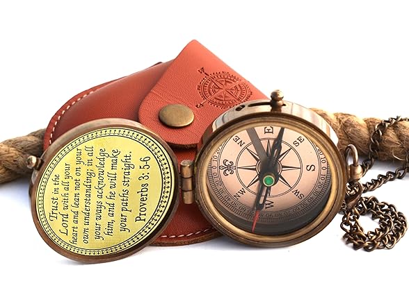 Trust in The Lord Proverbs Engraved Compass
