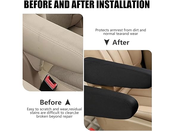 Zikefest Car Seat Armrest Covers 2pc