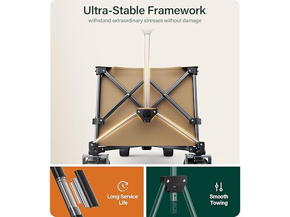 Everyfun 440Lbs Collapsible Wagon Cart