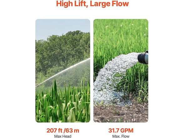 VEVOR Deep Well Submersible Pump, 1 HP