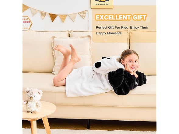 IFNOW Wearable Panda Blanket for Kids