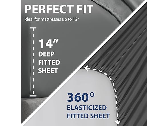 Cathay Home Organizer Pocket Fitted Sheet