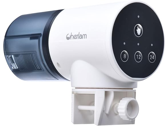 Cherlam Automatic Fish Feeder, Aquarium Fish Feeder Dispenser