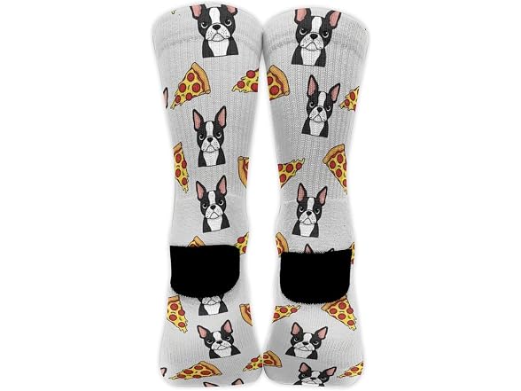 Grey Boston Terrier Dog Pizza