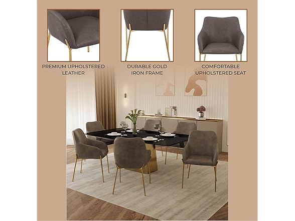 LeisureMod Zaire Charcoal Chair 2Pk