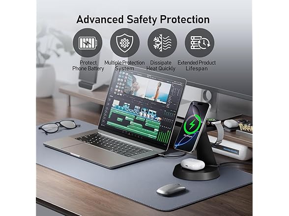 3 in 1 Wireless Charging Station for Apple