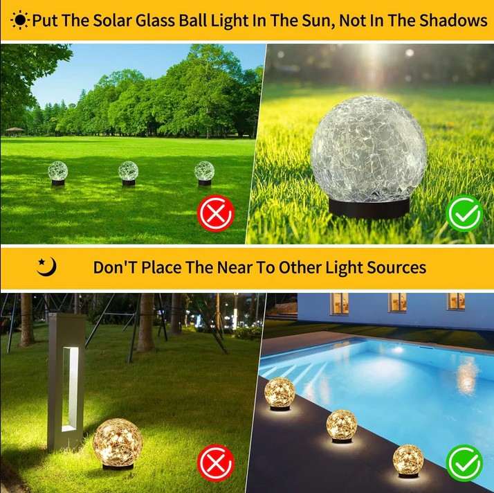 Hakol 2 Pack Solar Lights Outdoor Waterproof-Solar Globes - Gallery 6