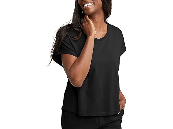 Hanes Women Originals Twisted Neck T-shirt