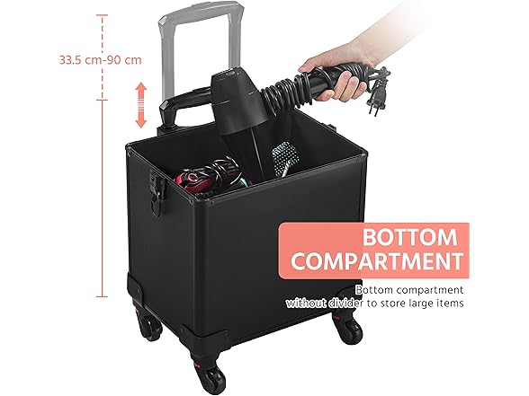 Yaheetech 4 in 1 Professional Makeup Train Case