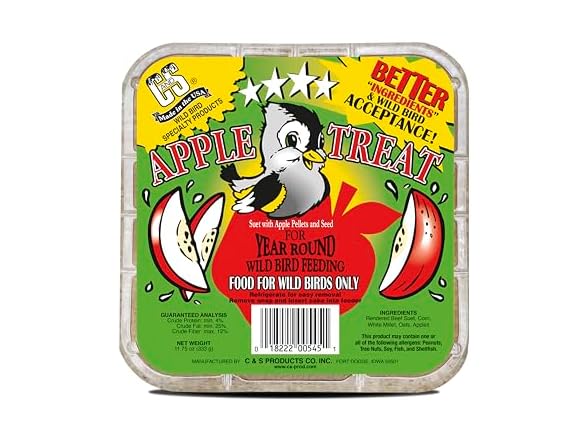 C&S Apple Suet Treat, 11.75 Ounce, 8 Pack