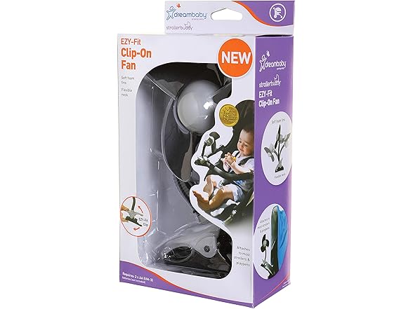 Dreambaby Deluxe EZY-Fit Clip on Fan with Soft Fins