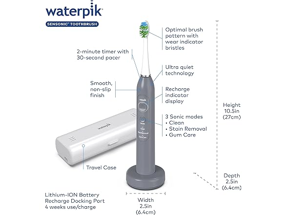 Waterpik Sensonic Sonic Electric Toothbrush