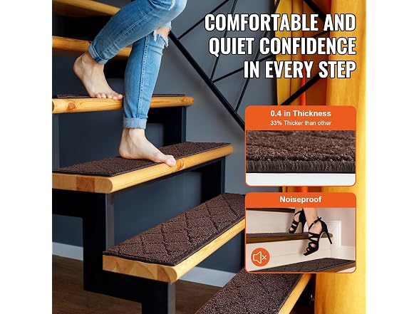 VEVOR Stair Treads, Stairs Carpet Non
