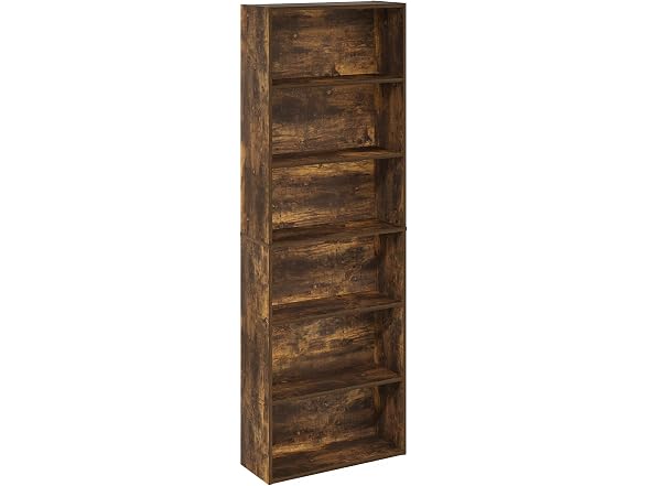 Furinno Jaya 6-Tier Bookcase Amber Pine