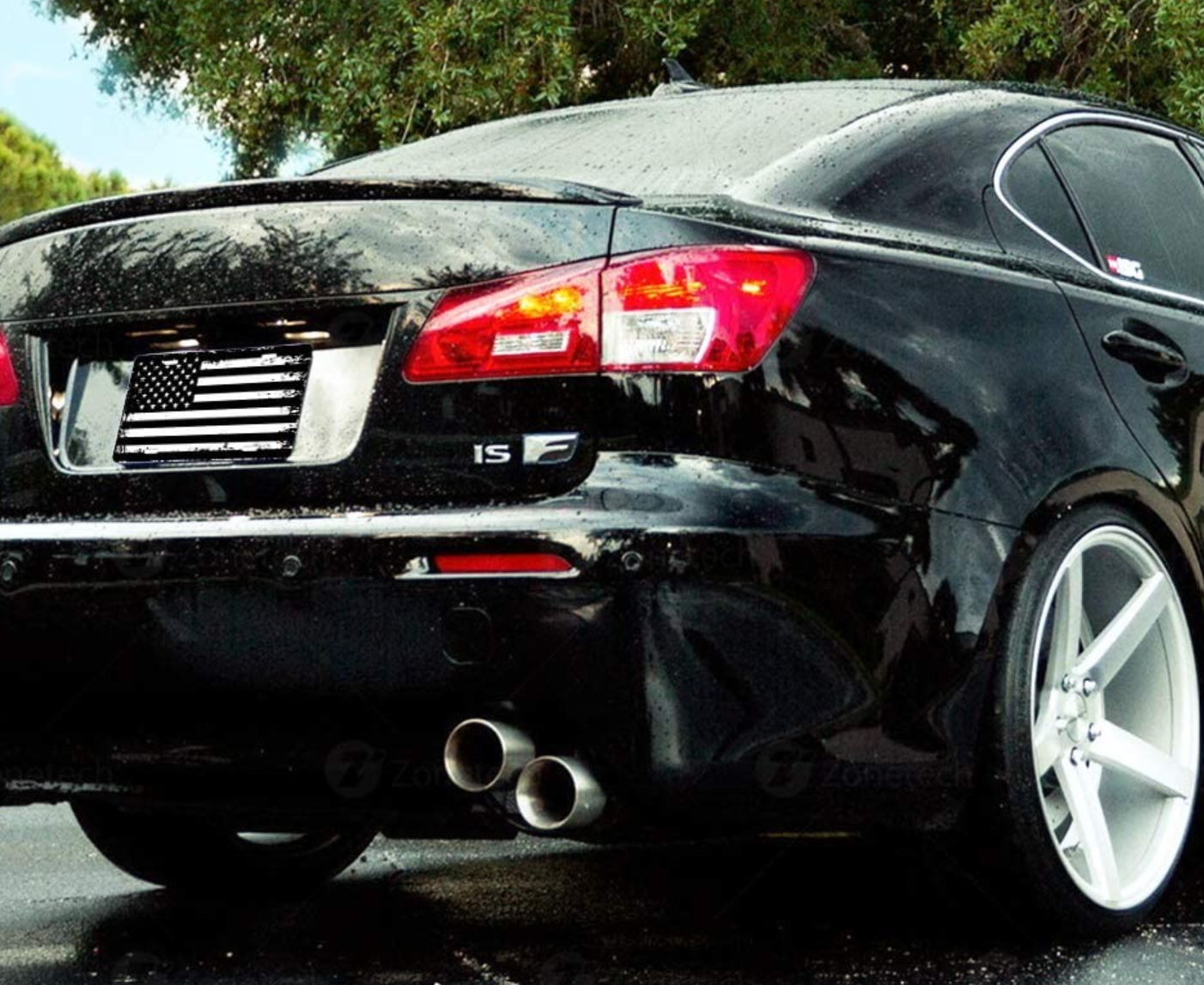 Zone Tech GA0085 Tactical USA Flag License Plate - Gallery 6