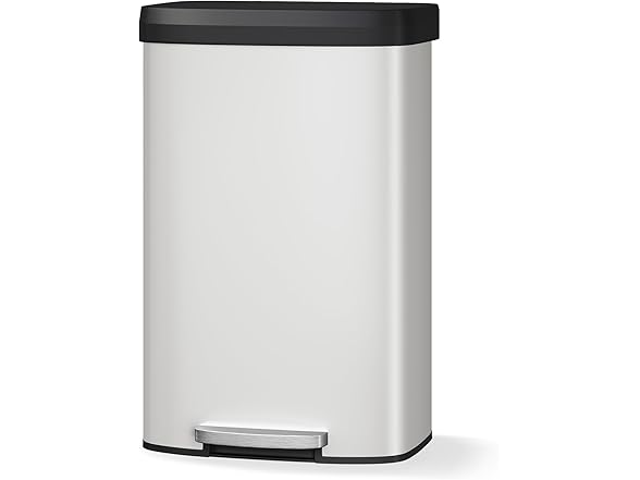 21.1 Gal/80L Stainless Steel Trash Can with Soft-Close Plastic Lid
