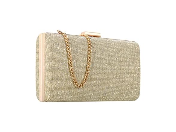 Rucavono Clutch Purses For women Gold Clutch Purses Evening Handbags Classic Wedding Party Bridal Prom Shoulder Purse …