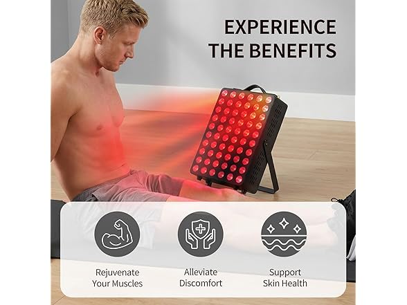 METIKO Red Light Therapy Panel 60LED Black
