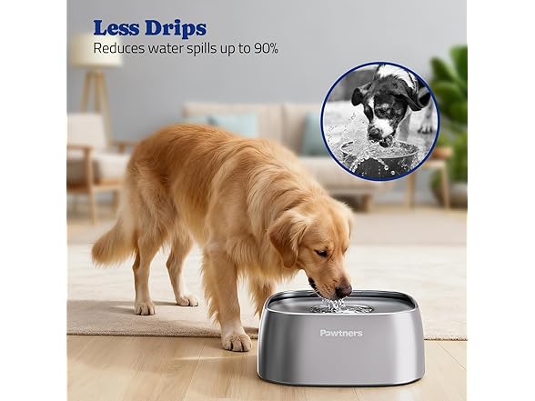Pawtners Stainless Steel Dog Water Bowl