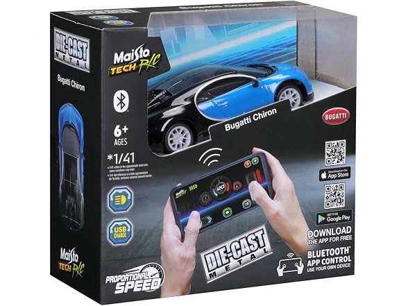 Maisto Tech R/C 1:41 Mini Metal Bugatti Chiron