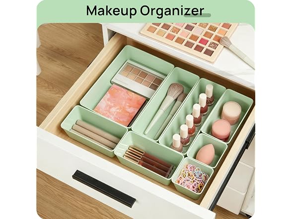 Vtopmart Sage Green 25 PCS Plastic Drawer Organizer