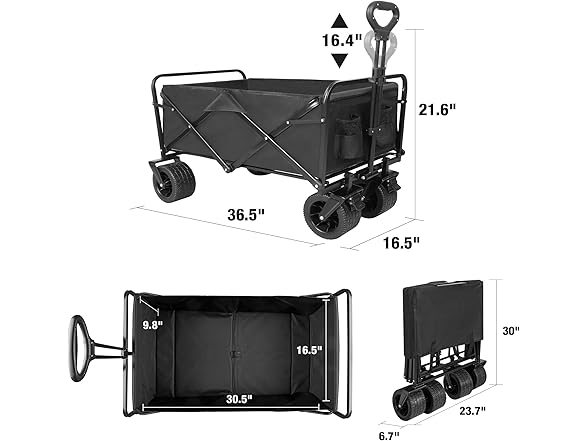 PACBEAR Collapsible Beach Wagon