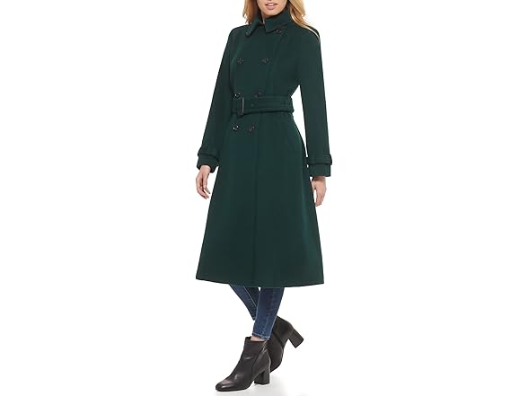 Cole Haan Women's Flared Trench Slick Wool Coat (2)