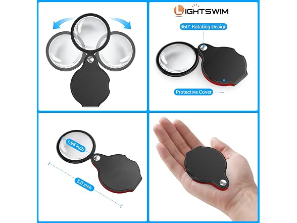 Lightswim Neck Wear Magnifying Glass with Light