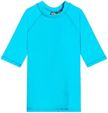 Kanu Surf Boys' Fiji UPF 50+ Sun Protective Rashguard, Light Aqua, 5T