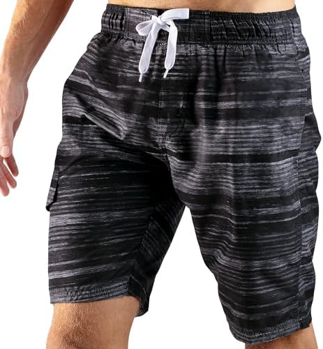 Kanu Surf Men's Mirage Swim Trunks, Jetstream Black, X-Large US