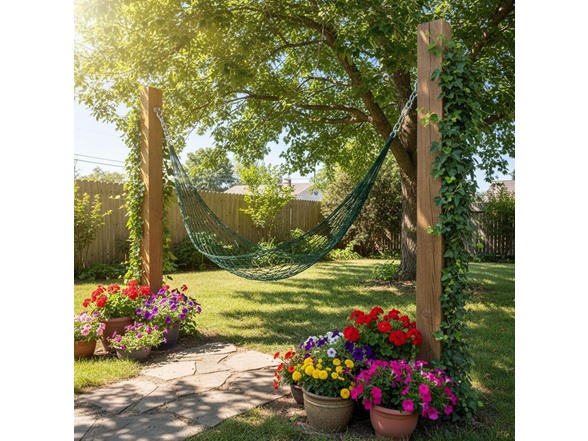 Nylon Rope Portable Outdoor Camping Hammock