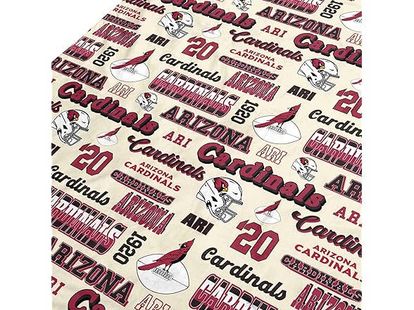 ARIZONA CARDINALS Retro Sherpa Fleece Blanket