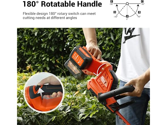PAXCESS Upgraded Electric Cordless Hedge Trimmer - Gallery 5
