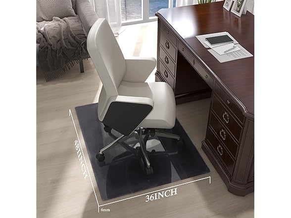 Natsukage Glass Chair Mat 36" x 48" 1/4"