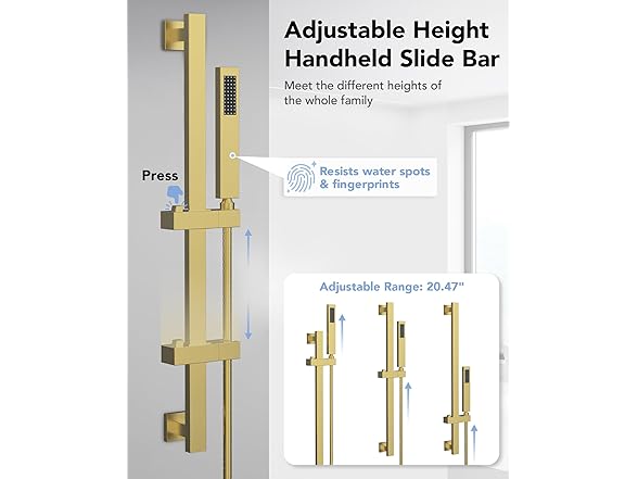 EVERSTEIN 12" High-Pressure Rainfall Shower System