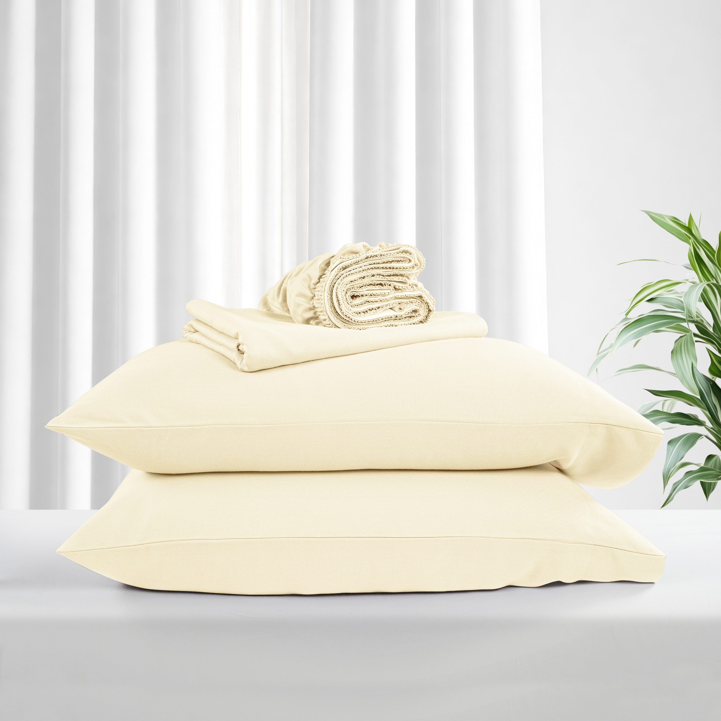 Kathy Ireland Lyocell & Linen Cotton 4PC Sheet Set - Gallery 31