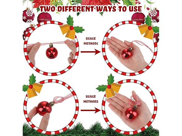 300pcs Christmas Ornament Ribbon Hangers