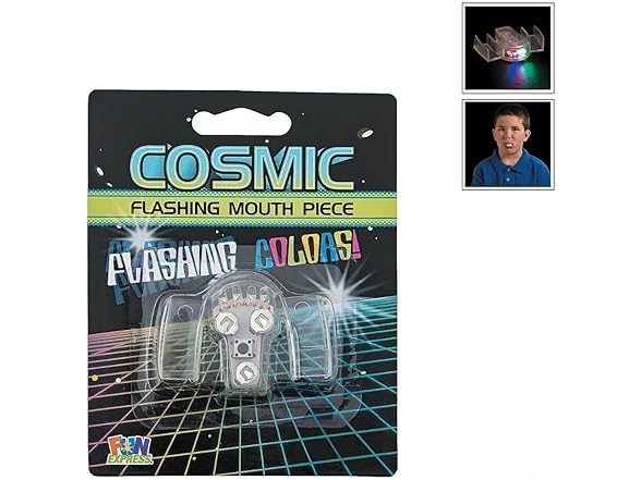 Fun Express Cosmic Multicolor Flashing Teeth - 2.25" (6 Pack