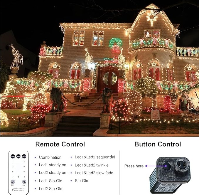 Hakol 750 LED 245FT Star String Lights - Gallery 7