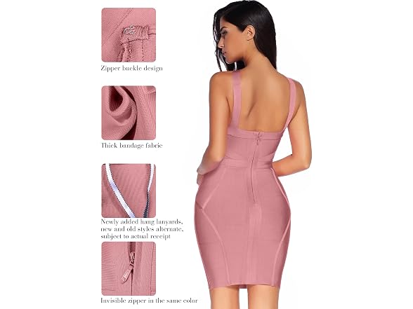 Meilun Women (XS) Celebrity Bandage Bodycon Dress