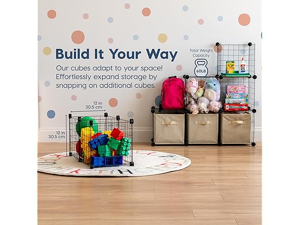 IRIS USA 6-Cube Modular Wire Cube Storage